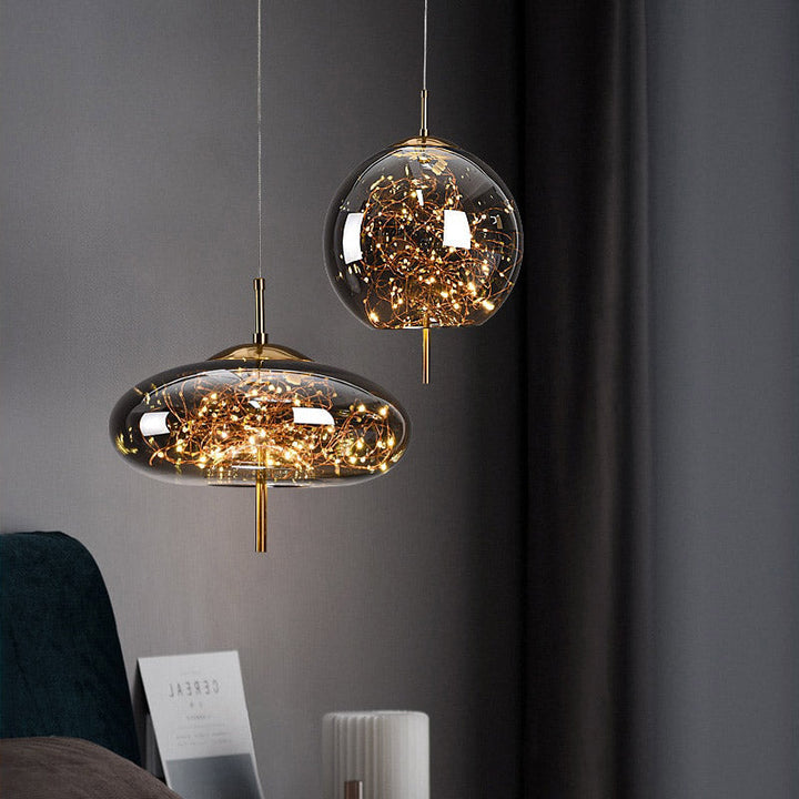 AstraGlow moderne pendellampe | luksuriøs LED-pendellampe til natbord