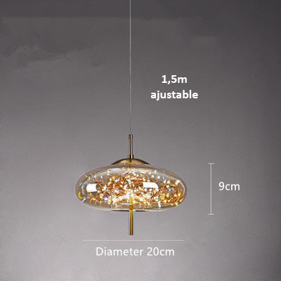 AstraGlow moderne pendellampe | luksuriøs LED-pendellampe til natbord