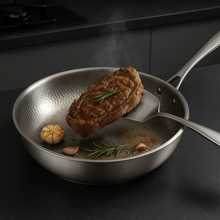 TITAN-PREMIUM PAN – Titaniumpande af høj kvalitet uden belægning til alle typer komfurer