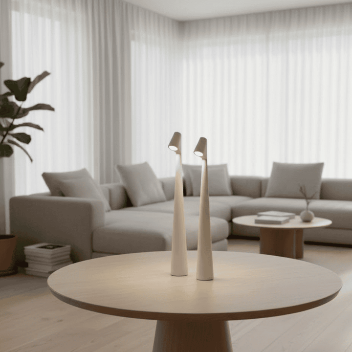 Trådløs LED-bordlampe i designerudseende med 3-trins touch-dæmpning