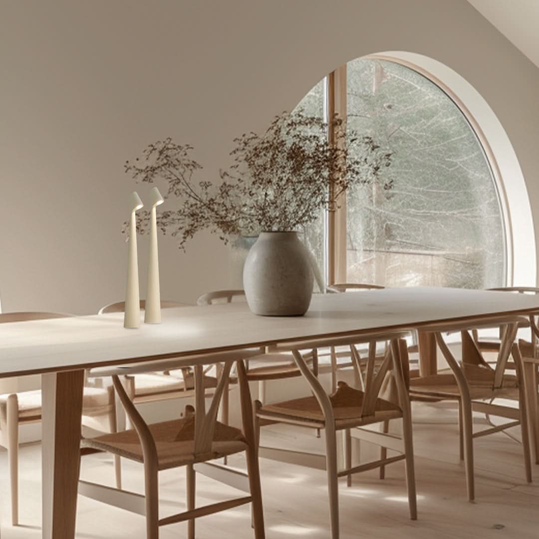 Trådløs LED-bordlampe i designerudseende med 3-trins touch-dæmpning