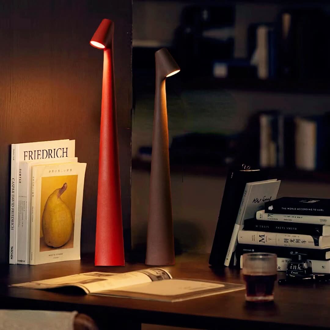 Trådløs LED-bordlampe i designerudseende med 3-trins touch-dæmpning