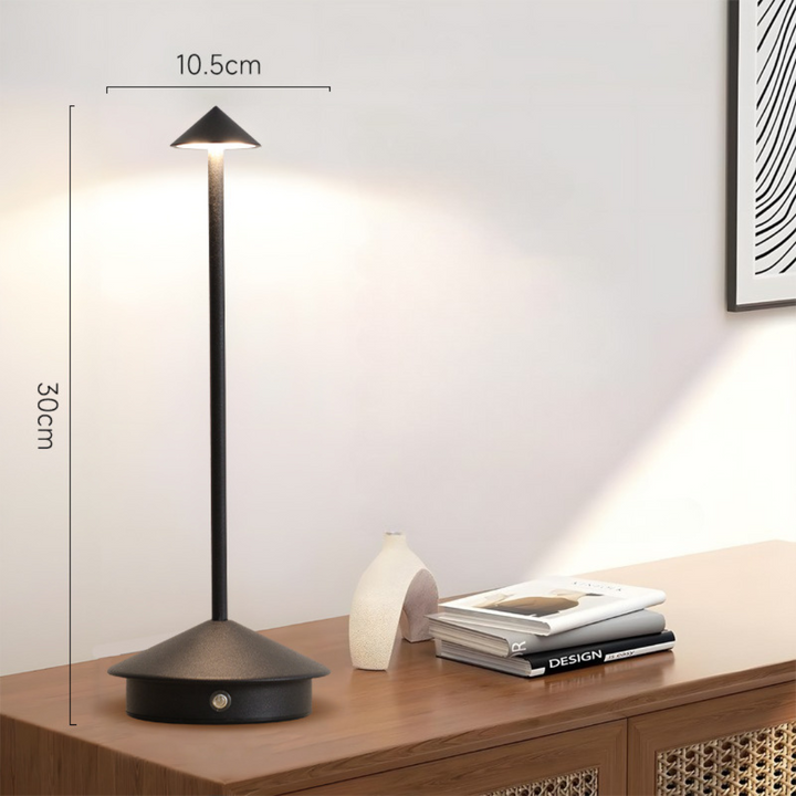 Trådløs bordlampe med touch-dæmper og USB-opladning