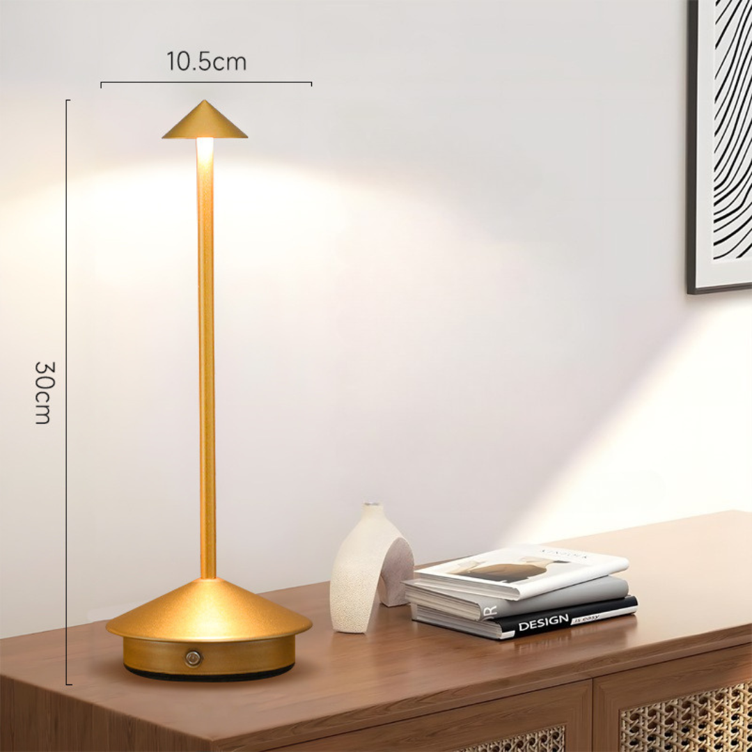 Trådløs bordlampe med touch-dæmper og USB-opladning