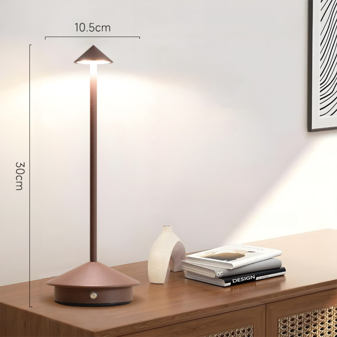 Trådløs bordlampe med touch-dæmper og USB-opladning