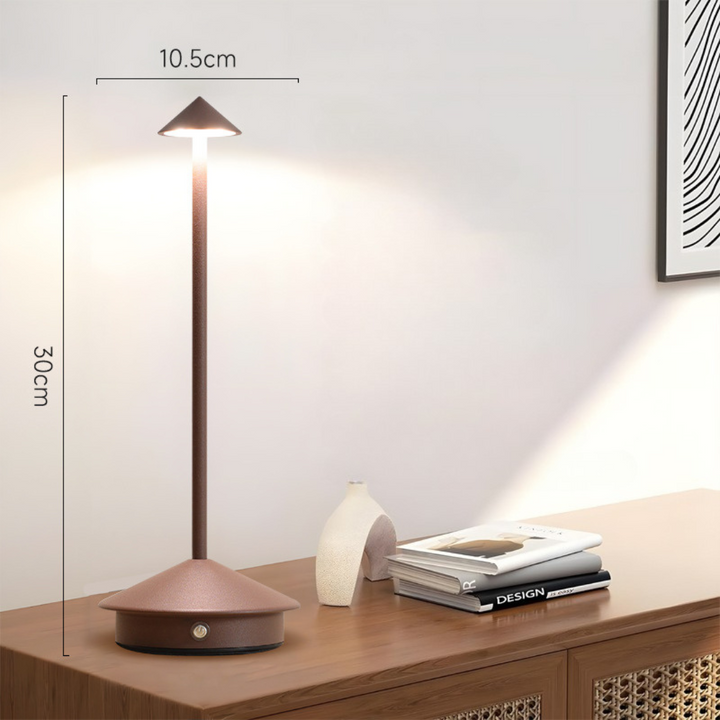 Trådløs bordlampe med touch-dæmper og USB-opladning