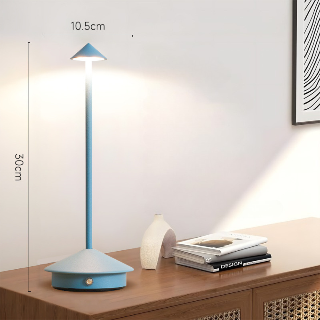 Trådløs bordlampe med touch-dæmper og USB-opladning