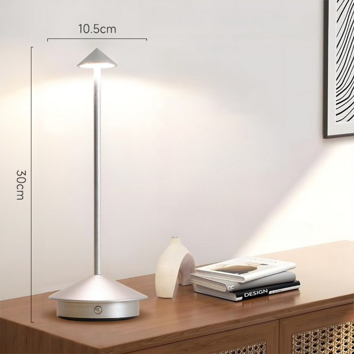 Trådløs bordlampe med touch-dæmper og USB-opladning