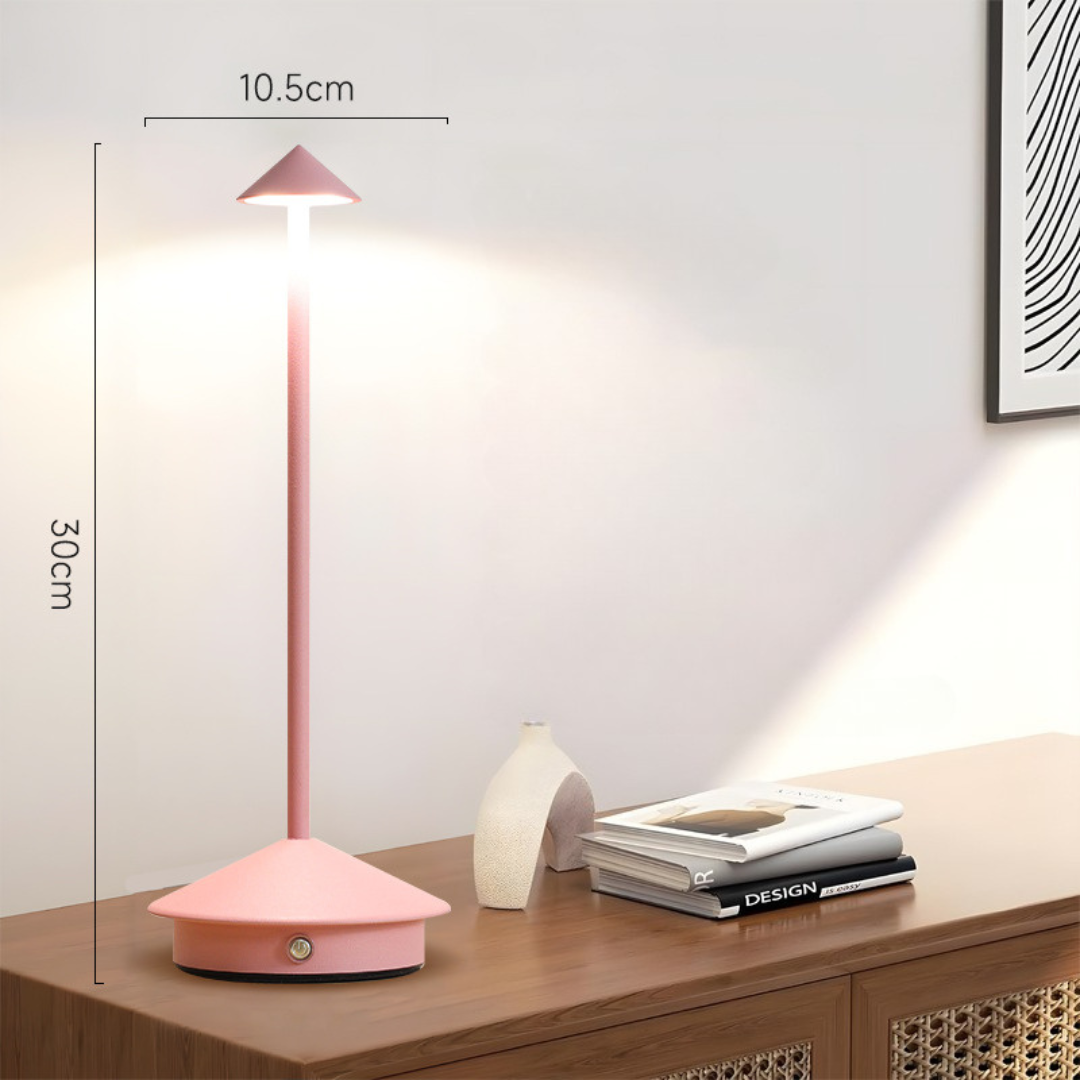 Trådløs bordlampe med touch-dæmper og USB-opladning