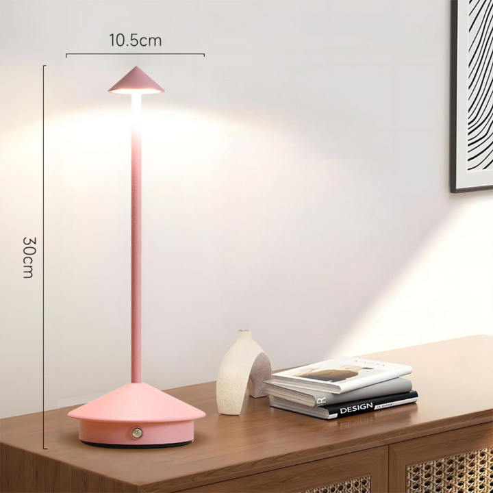 Trådløs bordlampe med touch-dæmper og USB-opladning