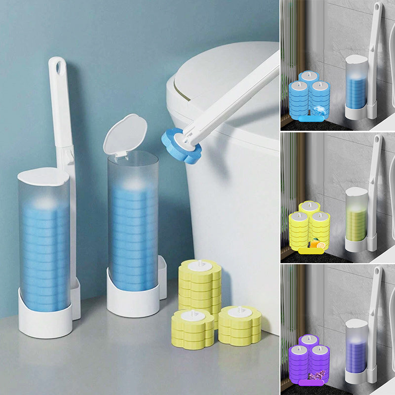 Engangs-toiletbørste | Antibakteriel | Hygiejniske svamphoveder | CleanClick