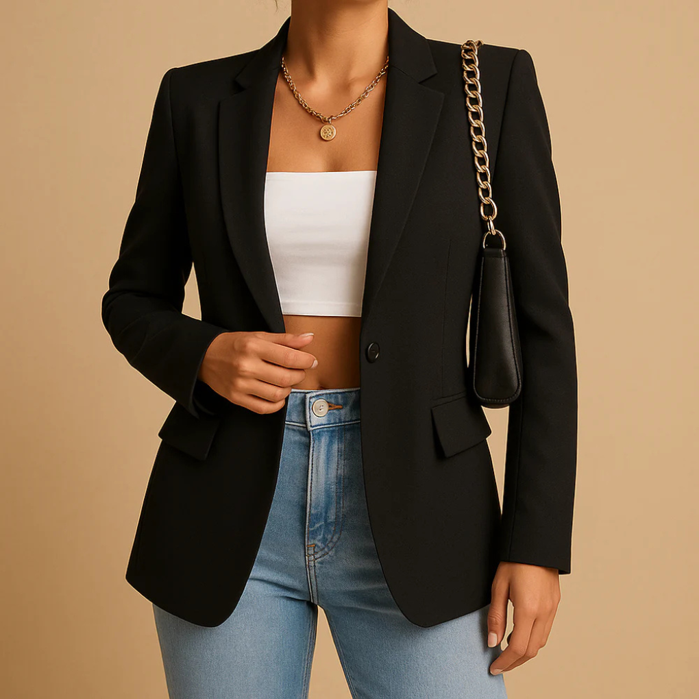 Elegant, tætsiddende blazer til kvinder