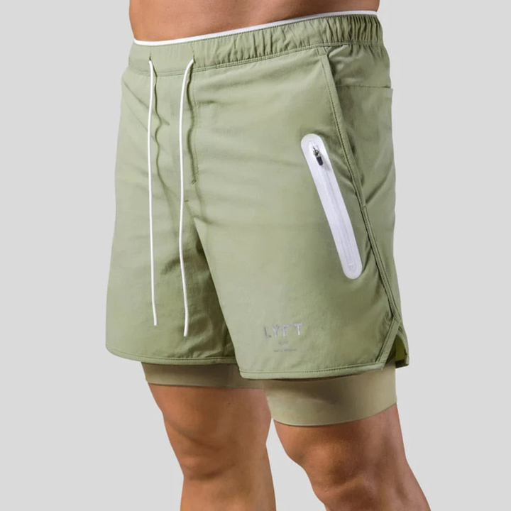 Herre 2-i-1 sportsshorts