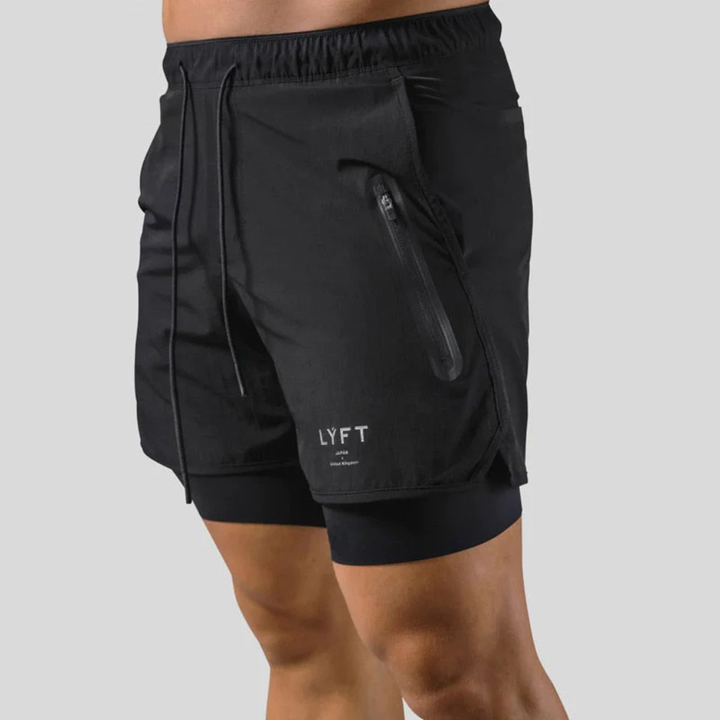Herre 2-i-1 sportsshorts