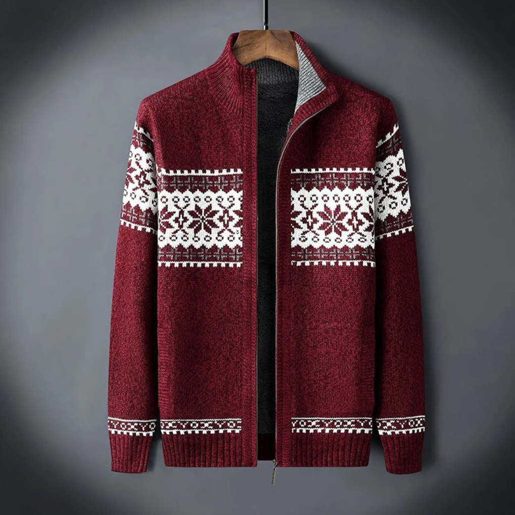 Herrestrikket cardigan
