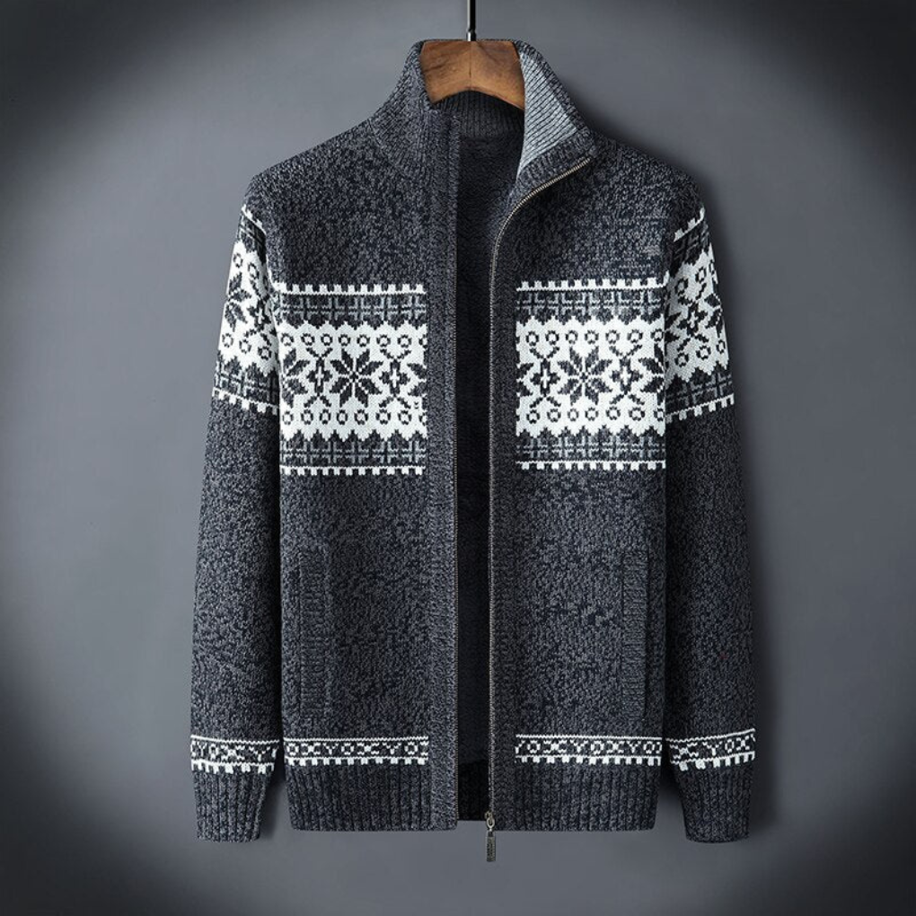 Herrestrikket cardigan