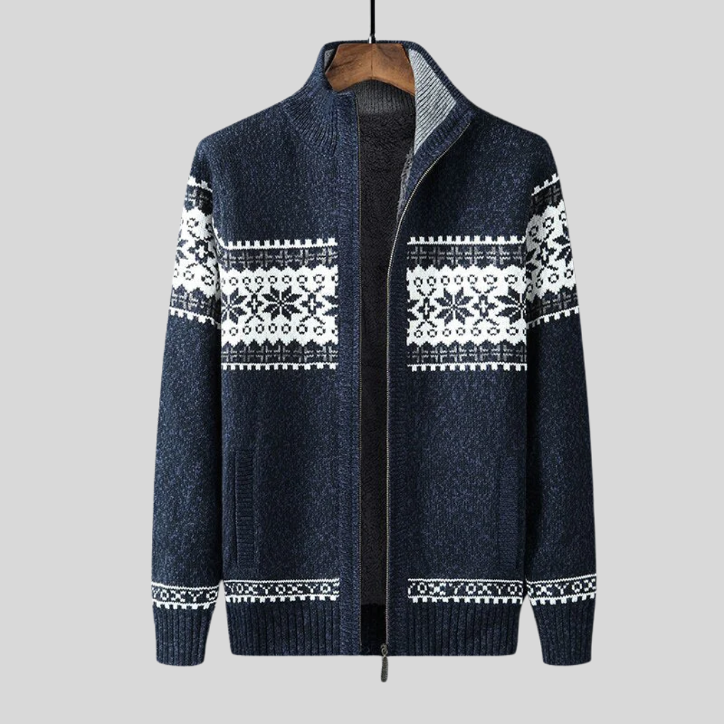 Herrestrikket cardigan
