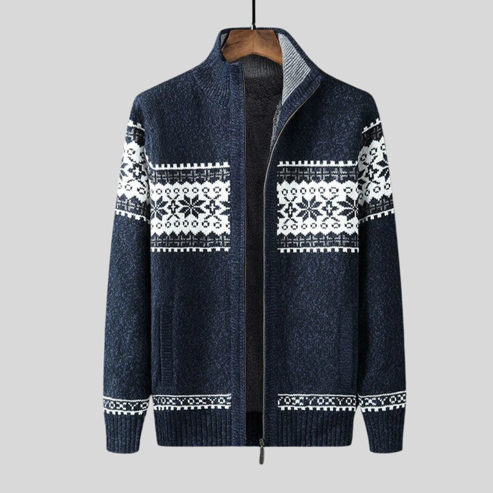 Herrestrikket cardigan