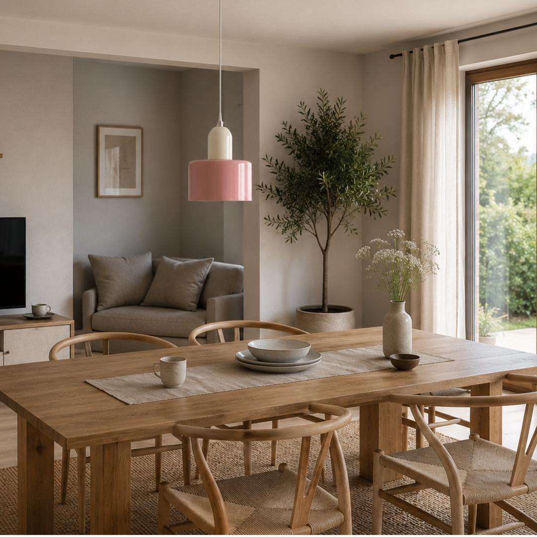 Ringformet hængelampe med udvidet halo-design