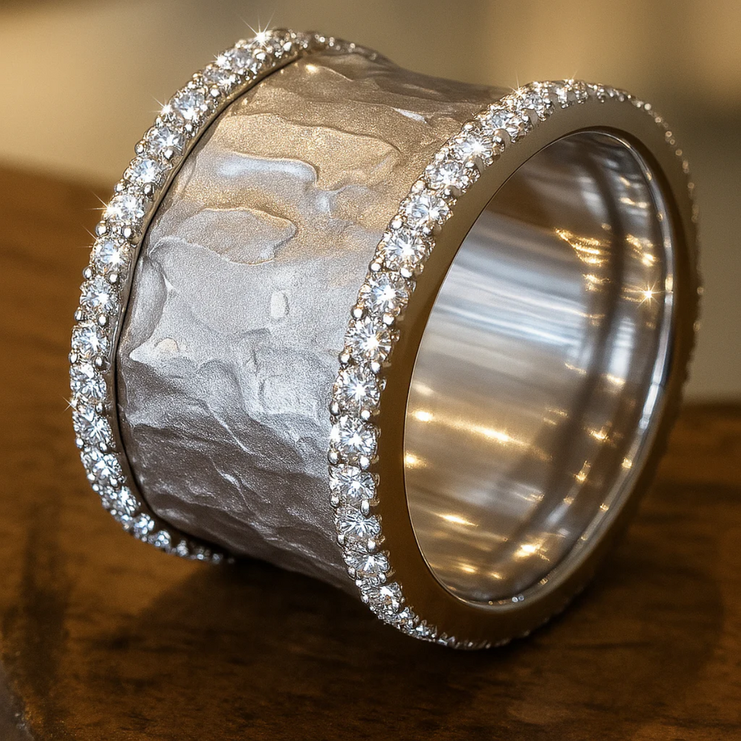 Elegant zirkoniaring med vintageudtryk