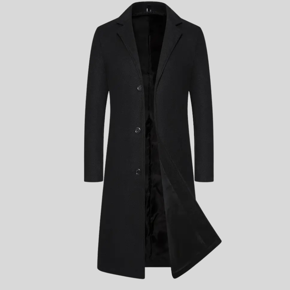 Lang herreoverfrakke – Elegant vinterlag