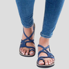 Farverige strandsandaler
