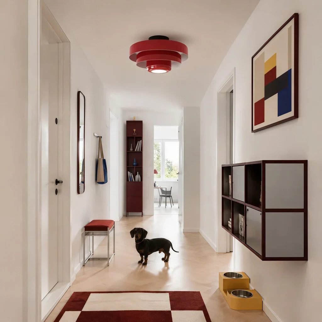 Vanesly Bauhaus rund tre-lags macaron loftlampe