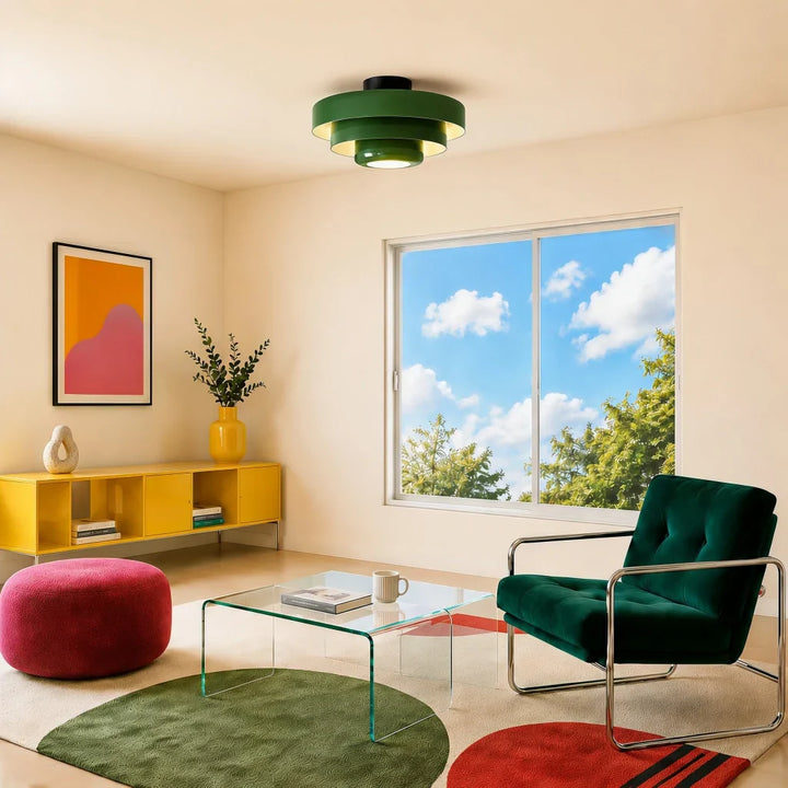 Vanesly Bauhaus rund tre-lags macaron loftlampe