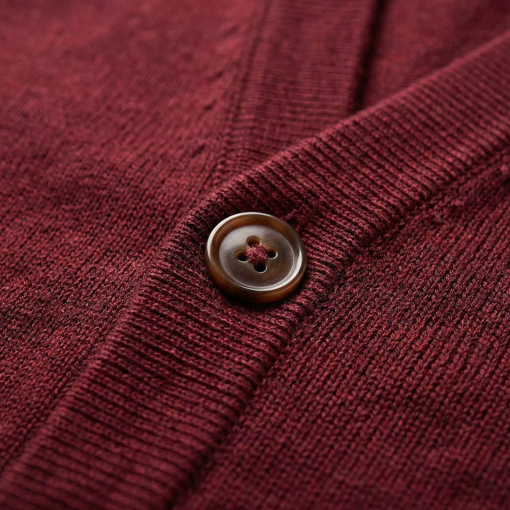 Strikket cardigan med formet V-hals - Gino