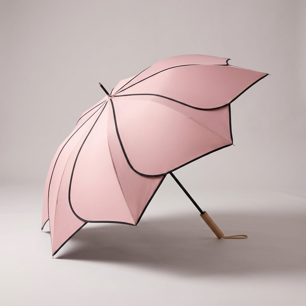 Feminin paraply med blomstermotiv - Woodloom