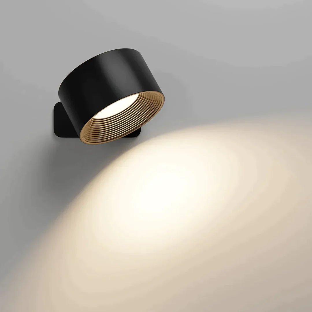 Kabelfri LED-væglampe med 360° drejeligt hoved, touch-dæmper, 3 farver