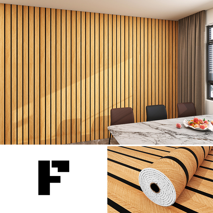 Vægpanel | Moderne lamel-design | Slidstærk mat overflade, stænktæt | StylaSheen