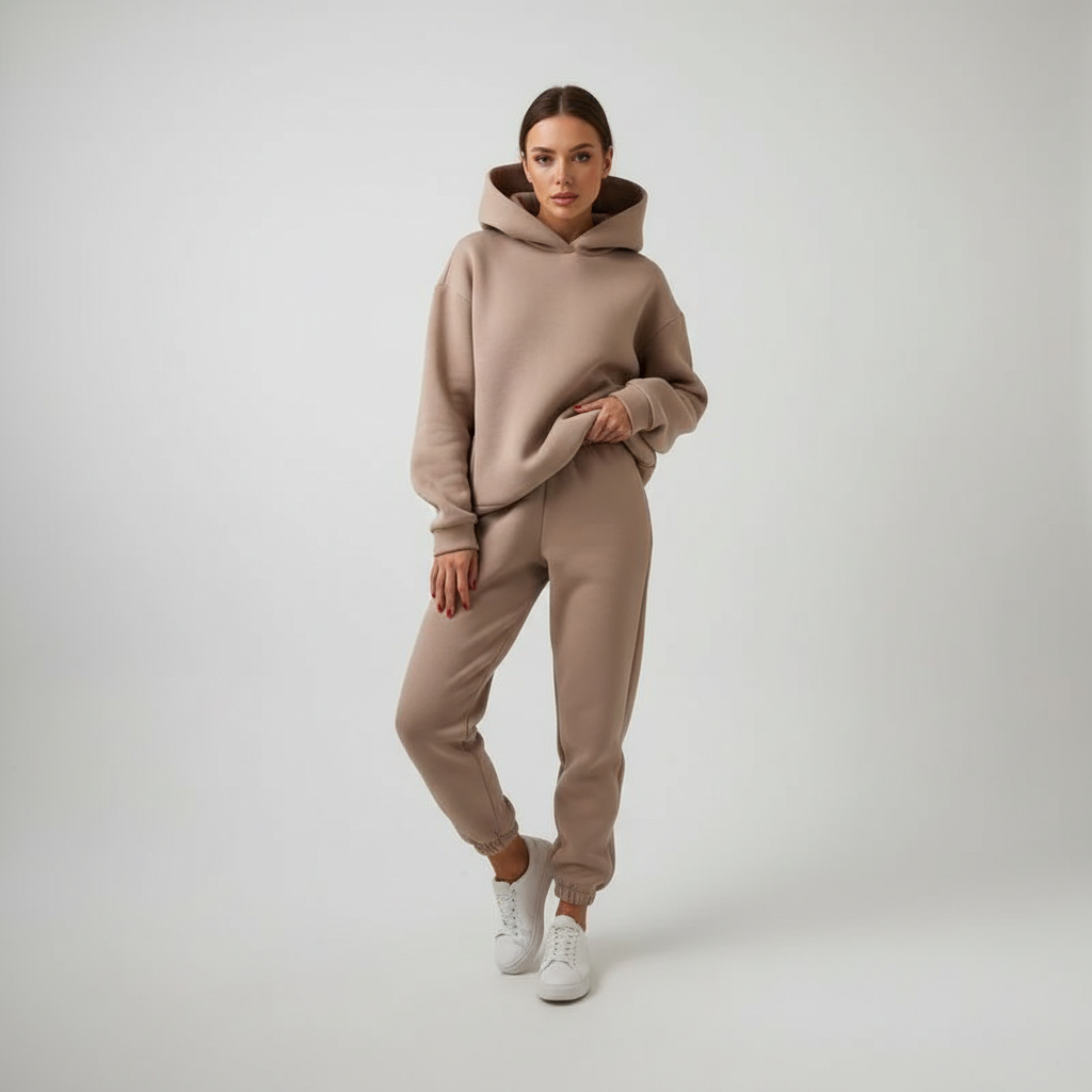 Blødt fleece-sæt med trøje - Marie