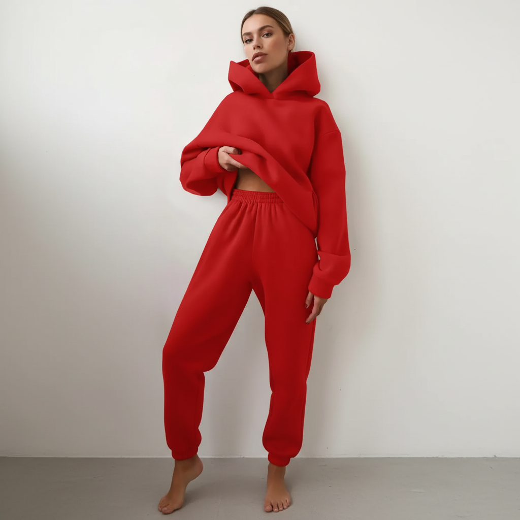 Blødt fleece-sæt med trøje - Marie