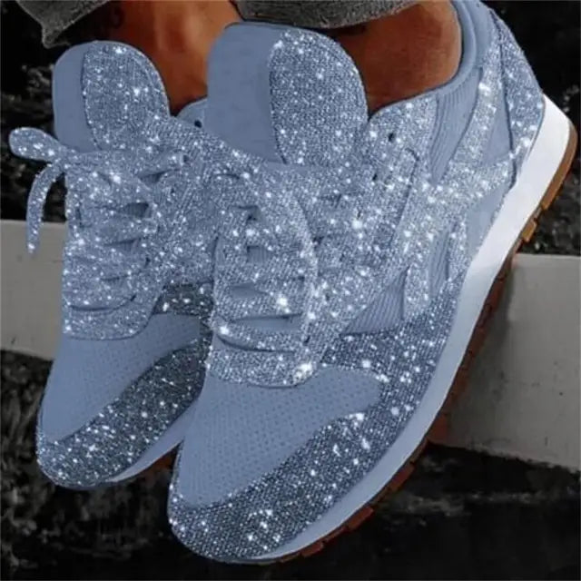 Glitter-sneakers til damer med sporty komfort - Leona