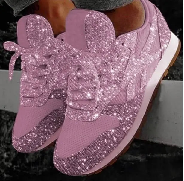 Glitter-sneakers til damer med sporty komfort - Leona