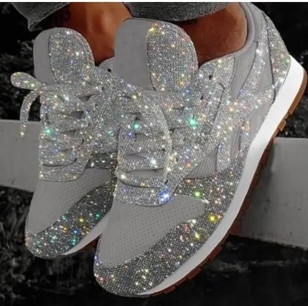 Glitter-sneakers til damer med sporty komfort - Leona