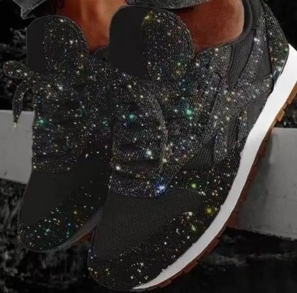 Glitter-sneakers til damer med sporty komfort - Leona