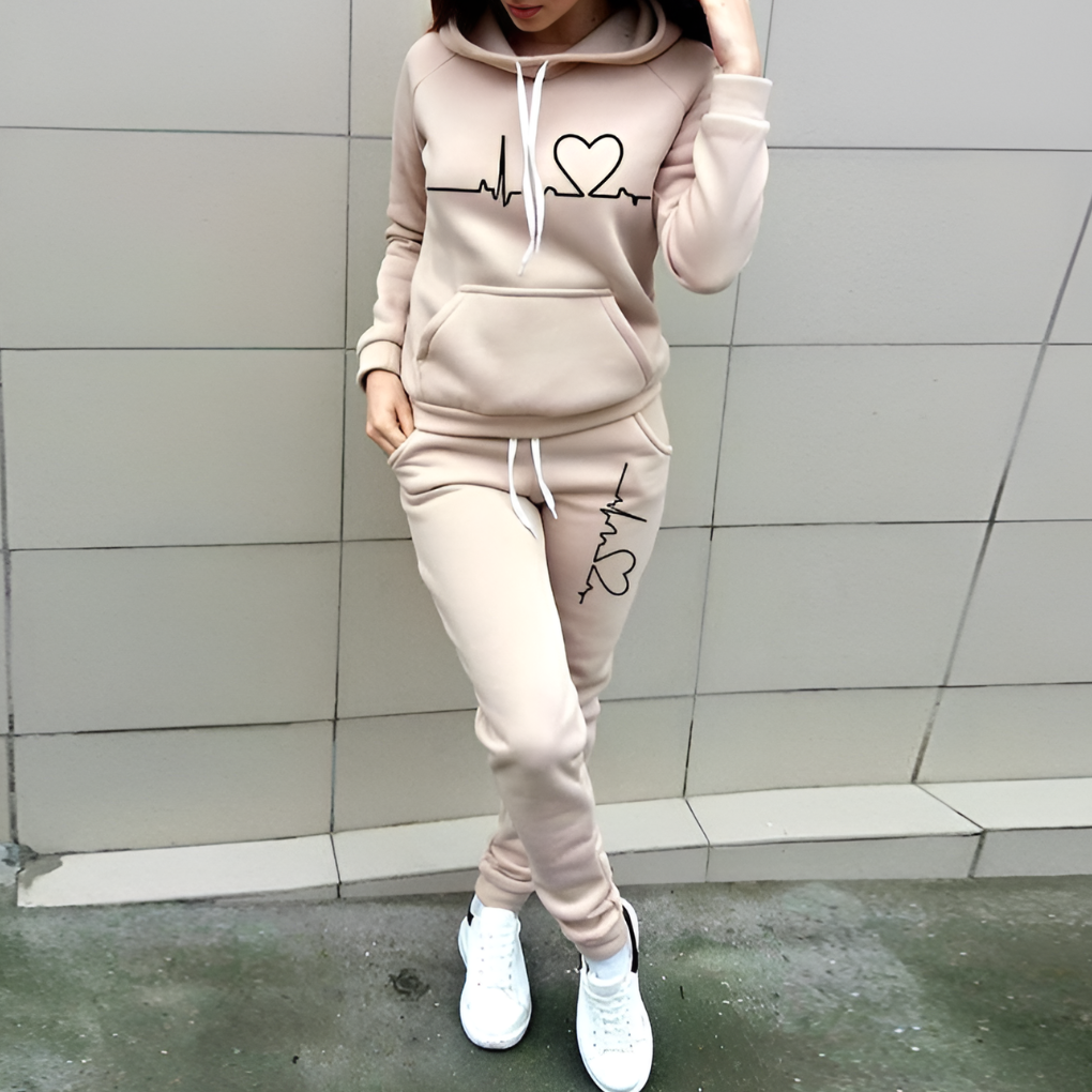 Yohanna - Stilfuldt Hoodie og Joggingbukser