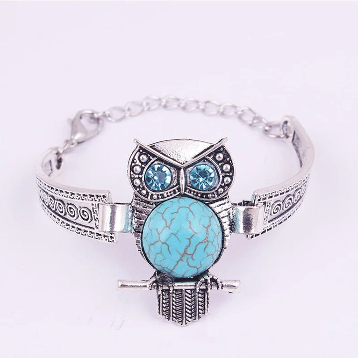 Vintage Ugle Turkis Charm Armbånd