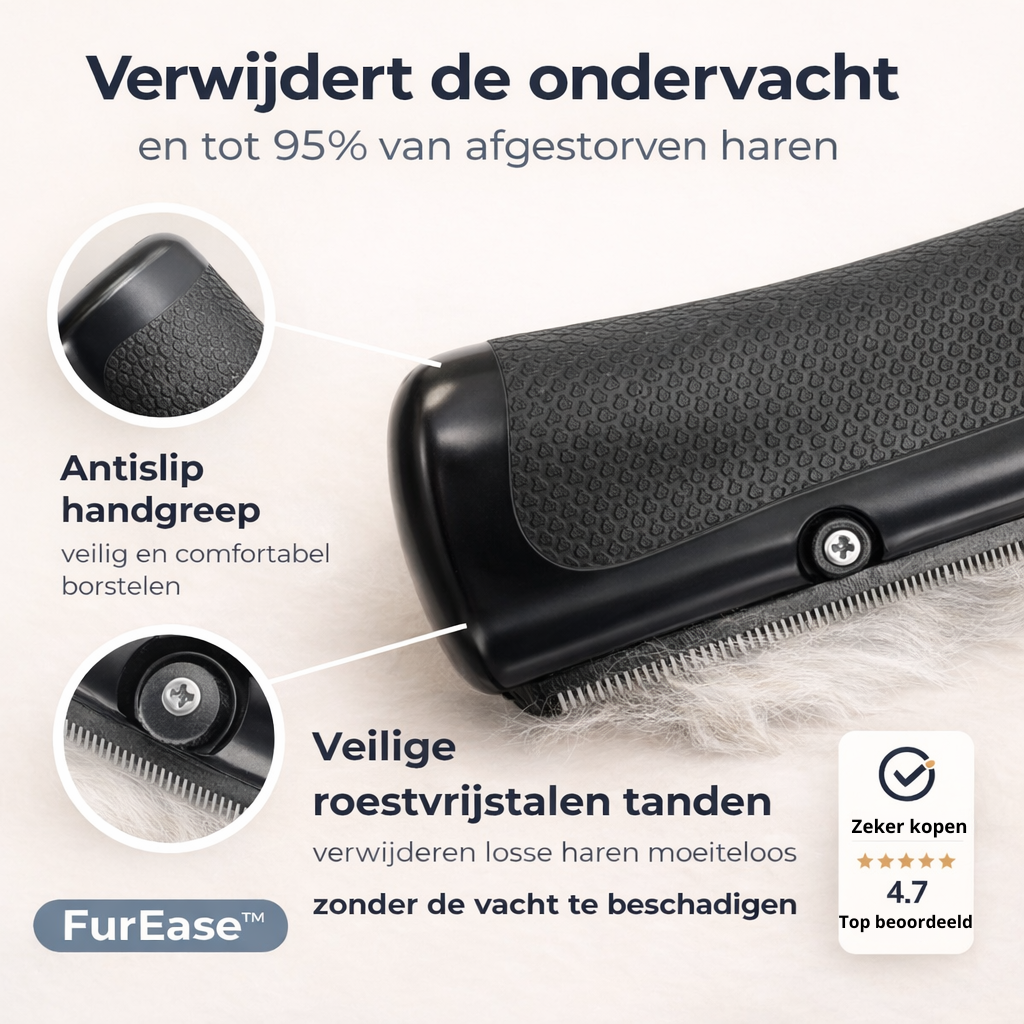 Børste til at rede filtre ud i manke, hale og pels - Skånsom, smertefri pleje