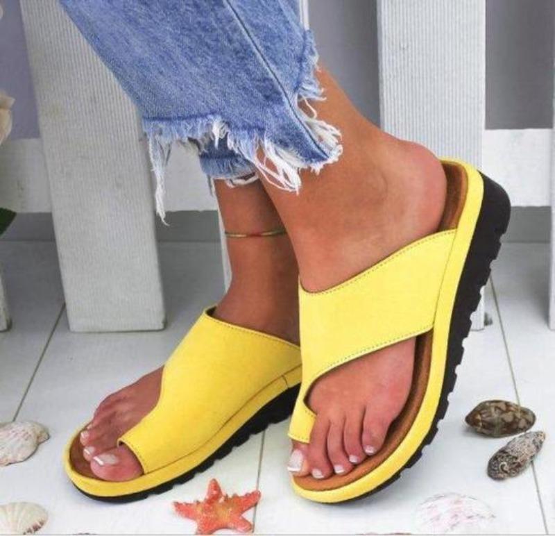 Ortopædiske sandaler til kvinder, korrigerende til hallux valgus