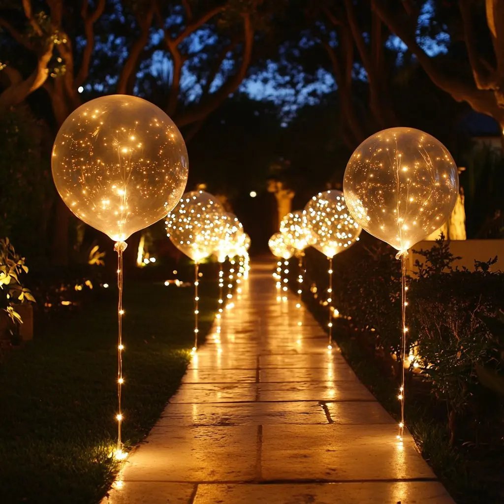LED-ballonsæt (10 stk.) – varmt lys, intet stik nødvendigt, til enhver anledning