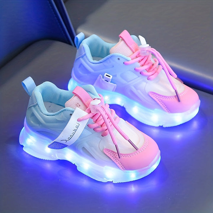 Lyssneakers til børn – farverige, LED-belysning til et legende look