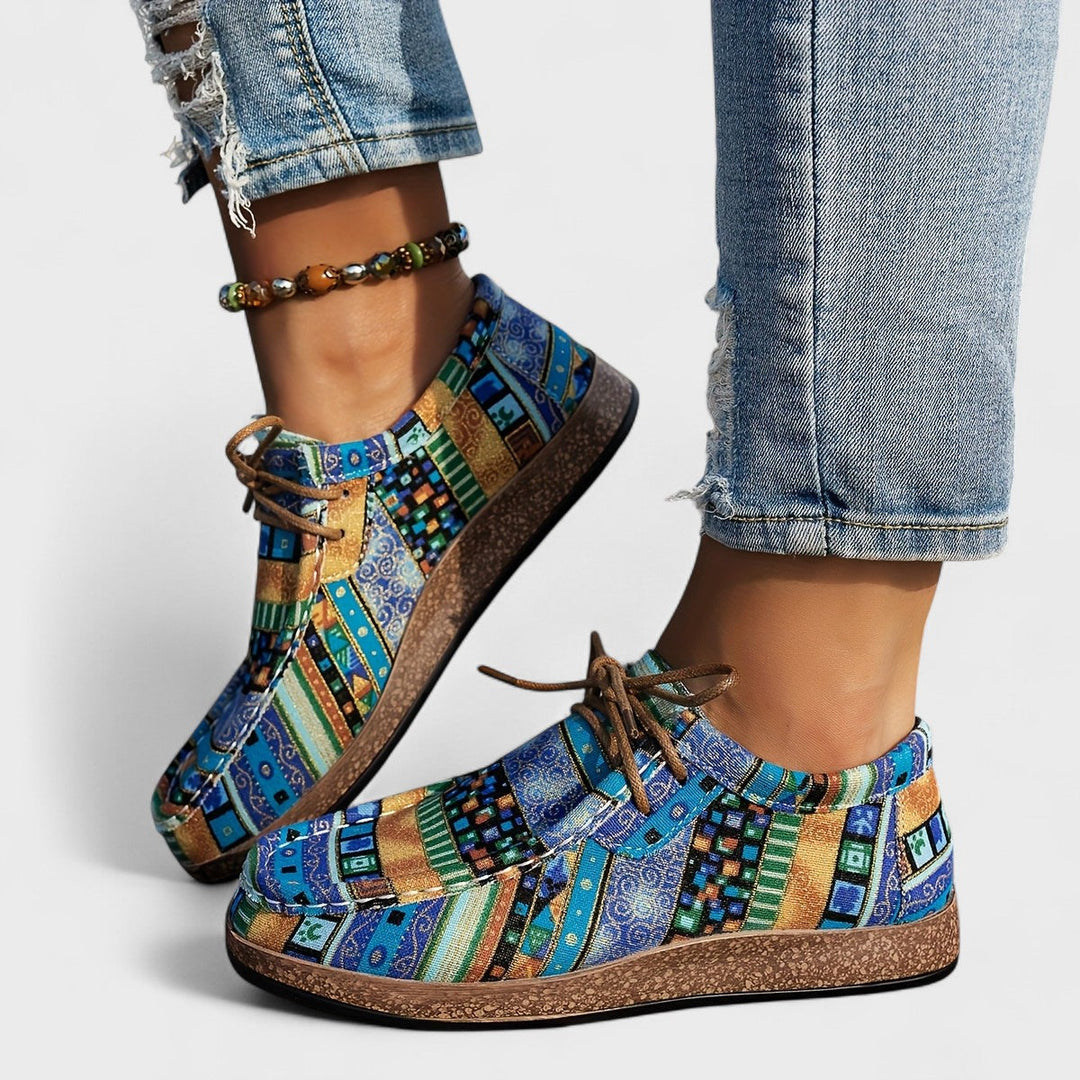 Farverige komfort-sneakers