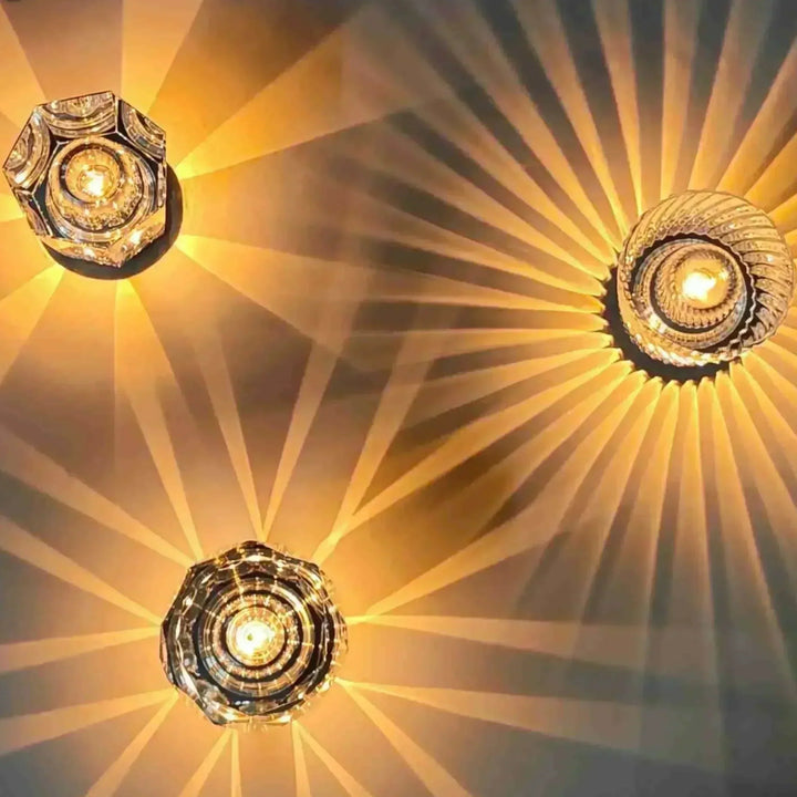 Genopladelig krystalbordlampe med diamantdesign – luksusudgave