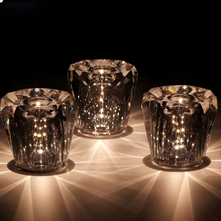 Genopladelig krystalbordlampe med diamantdesign – luksusudgave