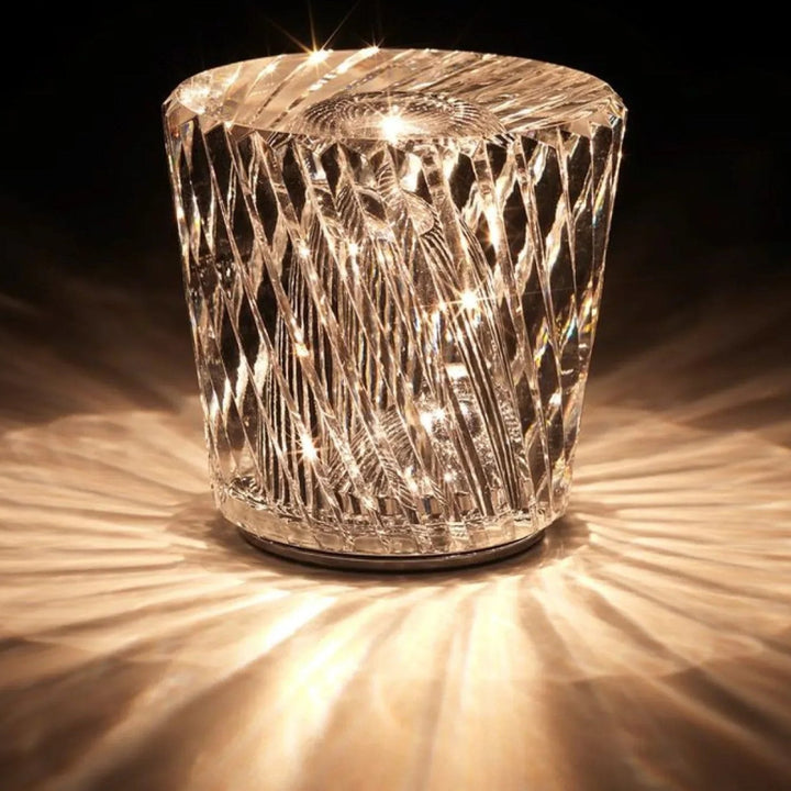 Genopladelig krystalbordlampe med diamantdesign – luksusudgave