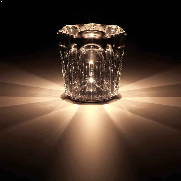 Genopladelig krystalbordlampe med diamantdesign – luksusudgave