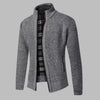 Stilfuld strikket sweater med lynlås til mænd